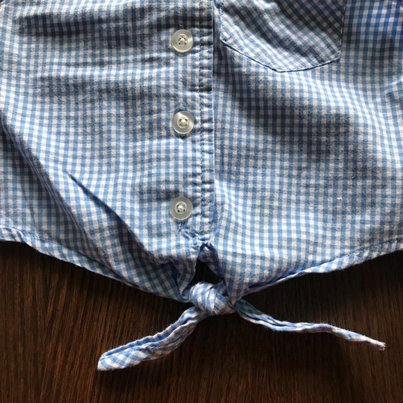 3/$15 Sonoma Blue White Gingham Sleeveless Top EUC - Picture 3 of 4